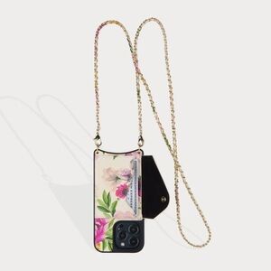 Bandolier Lily Side Slot in Ceci Floral Leather for the iPhone 14 Plus